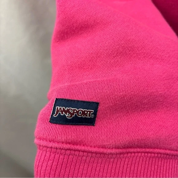 Jansport Wisconsin Badgers Pink Hoodie Womens Size Large Rare - Picture 4 of 8